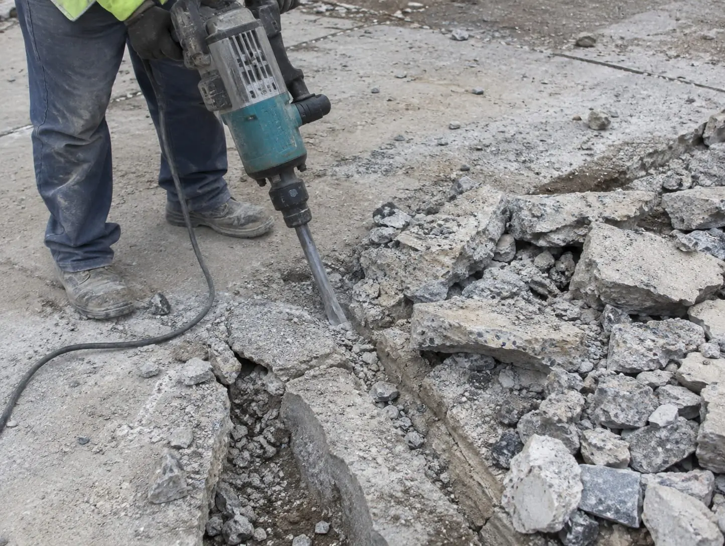 Old slab being removed from a Wollongong yard